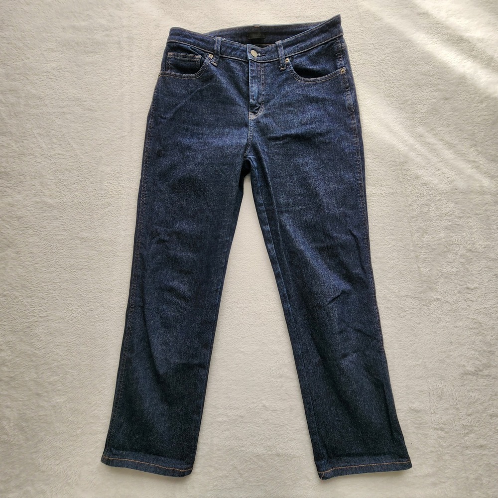 Uniqlo Straight Leg Jeans Womens 30W x 26L Blue Slim Size 28 Ankle Pants Modern
